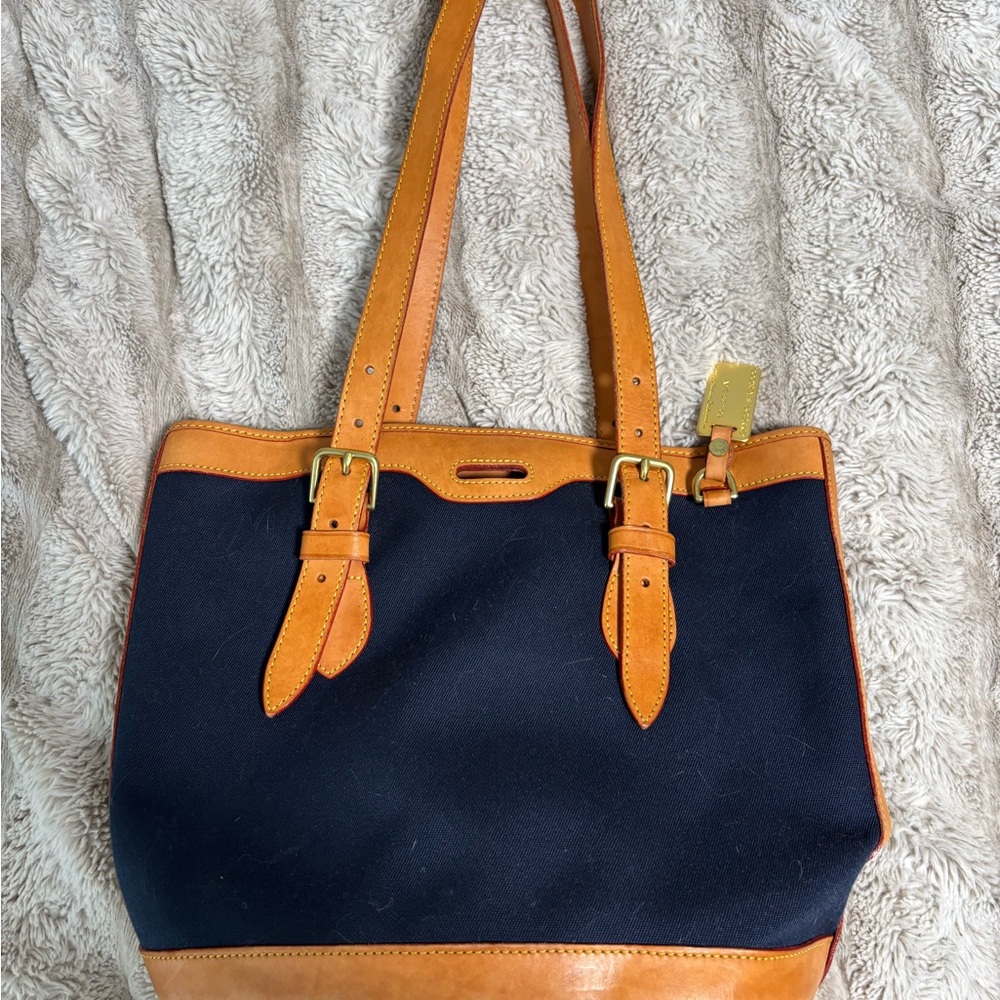 Dooney & Bourke Tan and Black Tote Bag